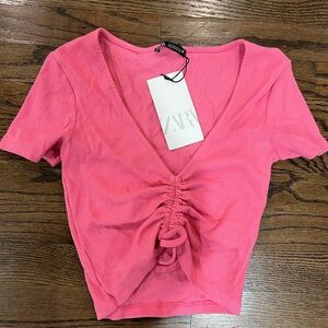 Zara pink top- new with tags.  Size S